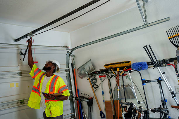 Professional Garage Door Panel Replacement technician working in Milmay, NJ